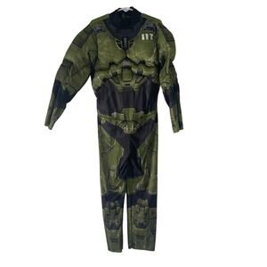 Kids Deluxe Halo Boy's Small 4-6  Green Master Chief Infinite‎ Halloween Costume